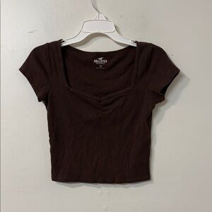 Hollister Dark Brown Women's Crop Top